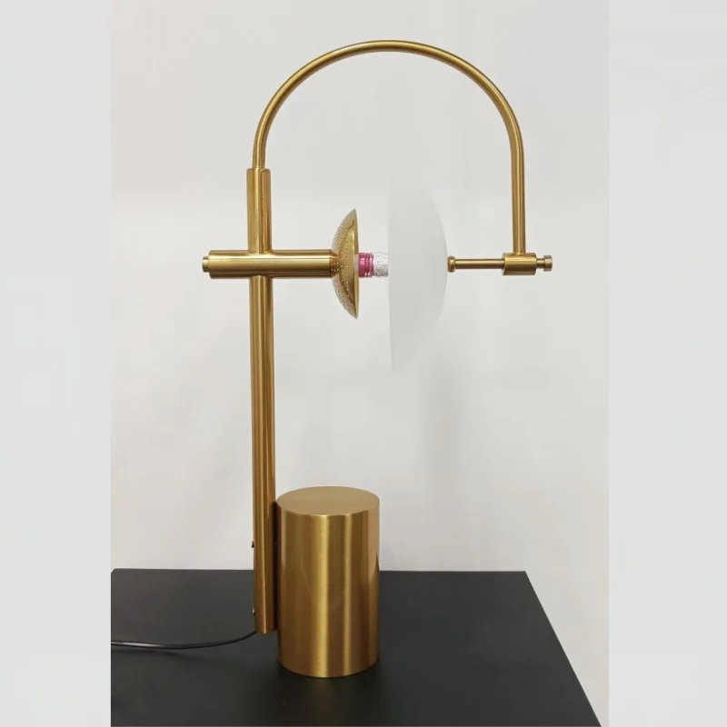 Modern minimalist and creative, glass light luxury desk lamp, interior soft decoration designer model room, bedroom bedside lamp