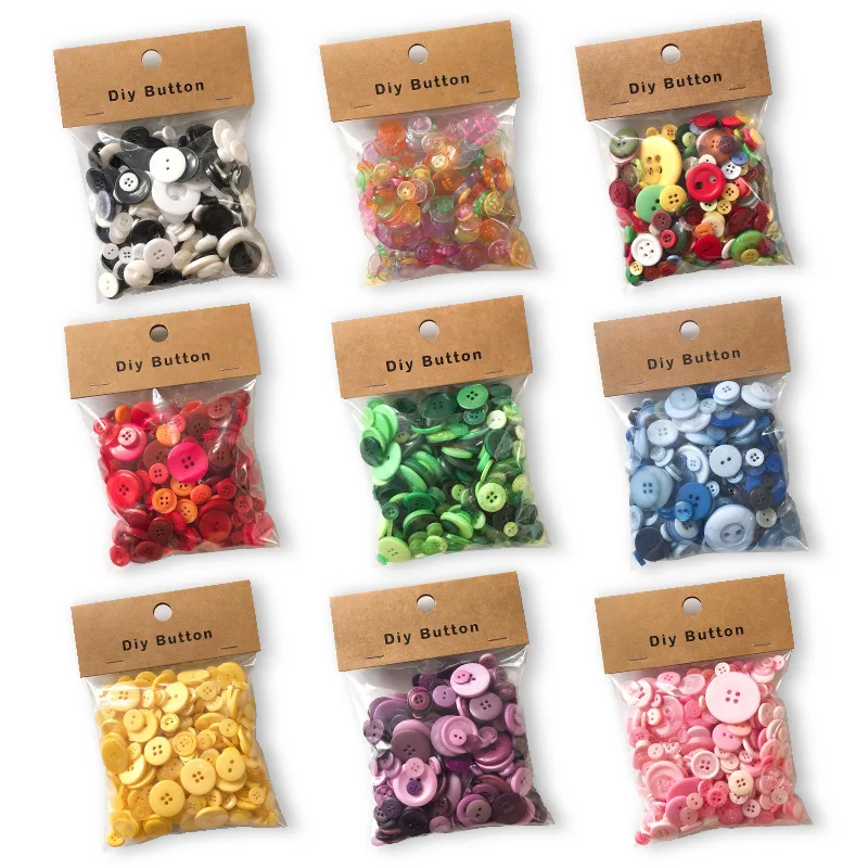 Botões Redondos Tingidos INS Hot Mix Flatback de 150g para Costura, Pintura, DIY, Artesanato, Scrapbooking e Decoração de Casa