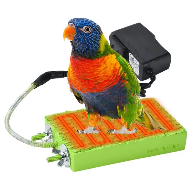 Bird Cage Heater Stand Parrot Heater Bird Warmer Anti Bite Bird Heater Snuggle Up Automatic For Cockatiels Budgies Lovebird