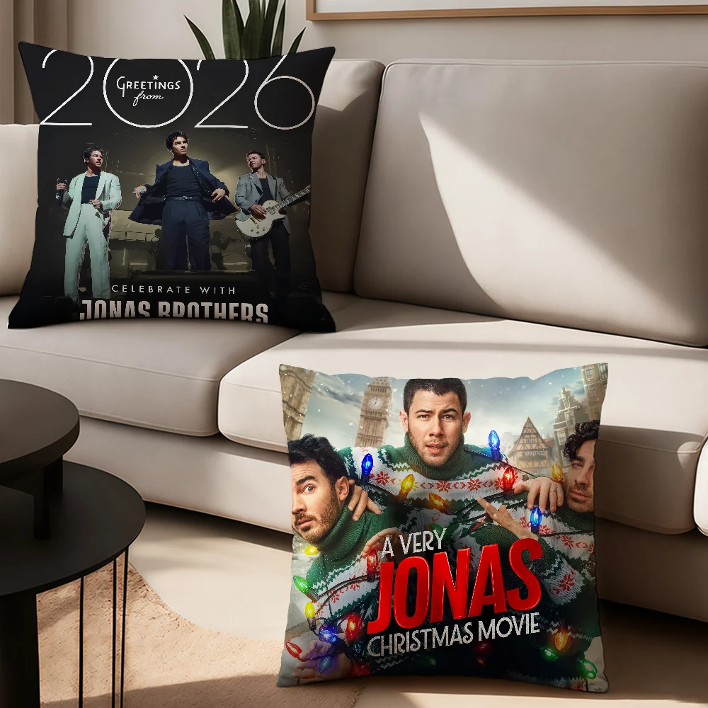 

Band J-Jonas B-Brothers Pillow Case Office Cushions Suitable For Sofa Car Bedroom Decorative Cushion Cover
