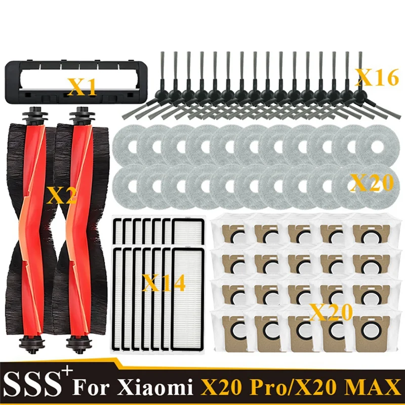 

N02R-для робота-пылесоса Xiaomi X20 Max/X20 Pro/D109GL/D102GL боковая щетка из высококачественных материалов