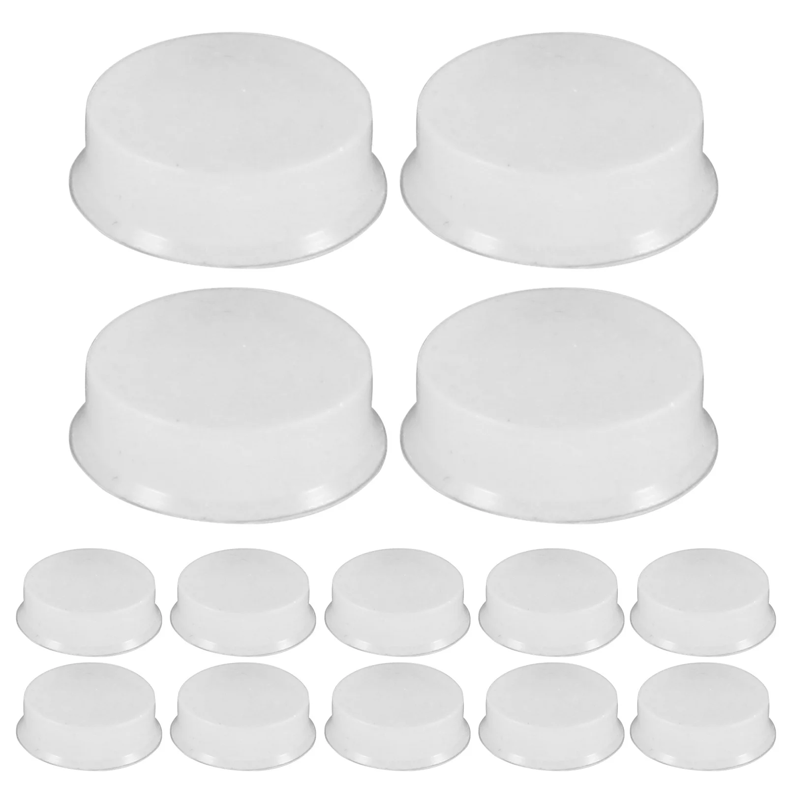 Penutup Flute Silikon 25pcs Penahan Tombol Lubang Terbuka Pelindung Perbaikan Instrumen Warna Putih