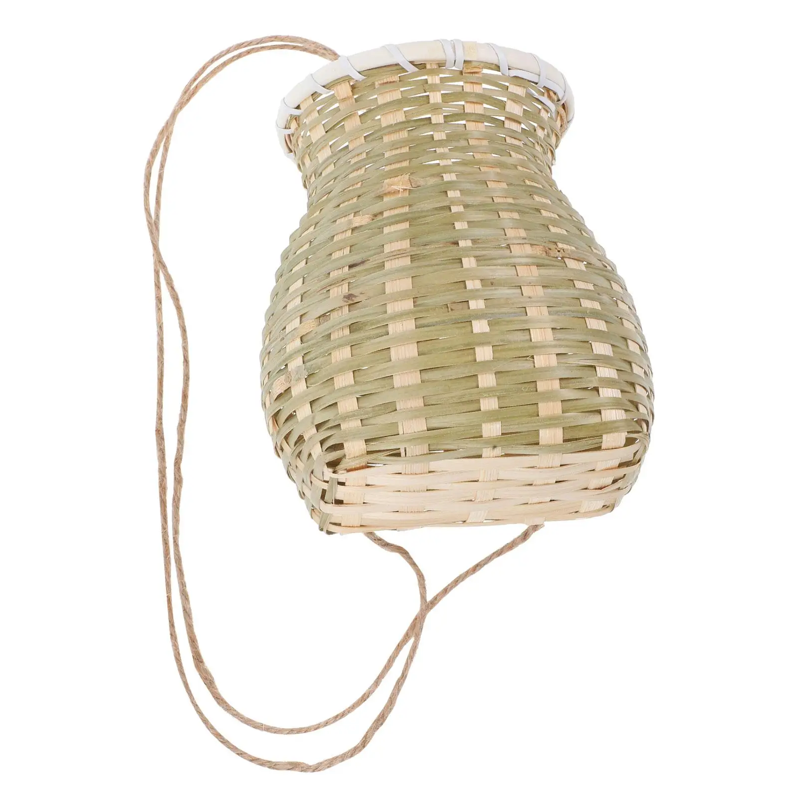 

Bamboo Basket Large Wicker Snack Baskets Picnic Mini Garden Handmade Backpack Rattan