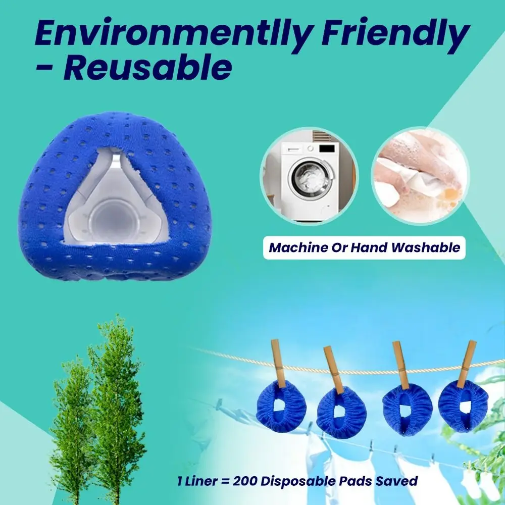 Herbruikbare CPAP neusmasker liners Zachte, ademende stof CPAP maskerhoezen One size fits all Comfortabele volgelaatsmaskerkussens