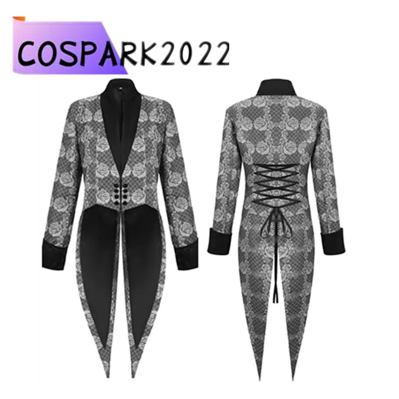 

Fantasia Adult Men Medieval Retro Punk Cosplay Tailcoat Coat Stage Performance Jacket Costume Halloween Carnival Party Suit