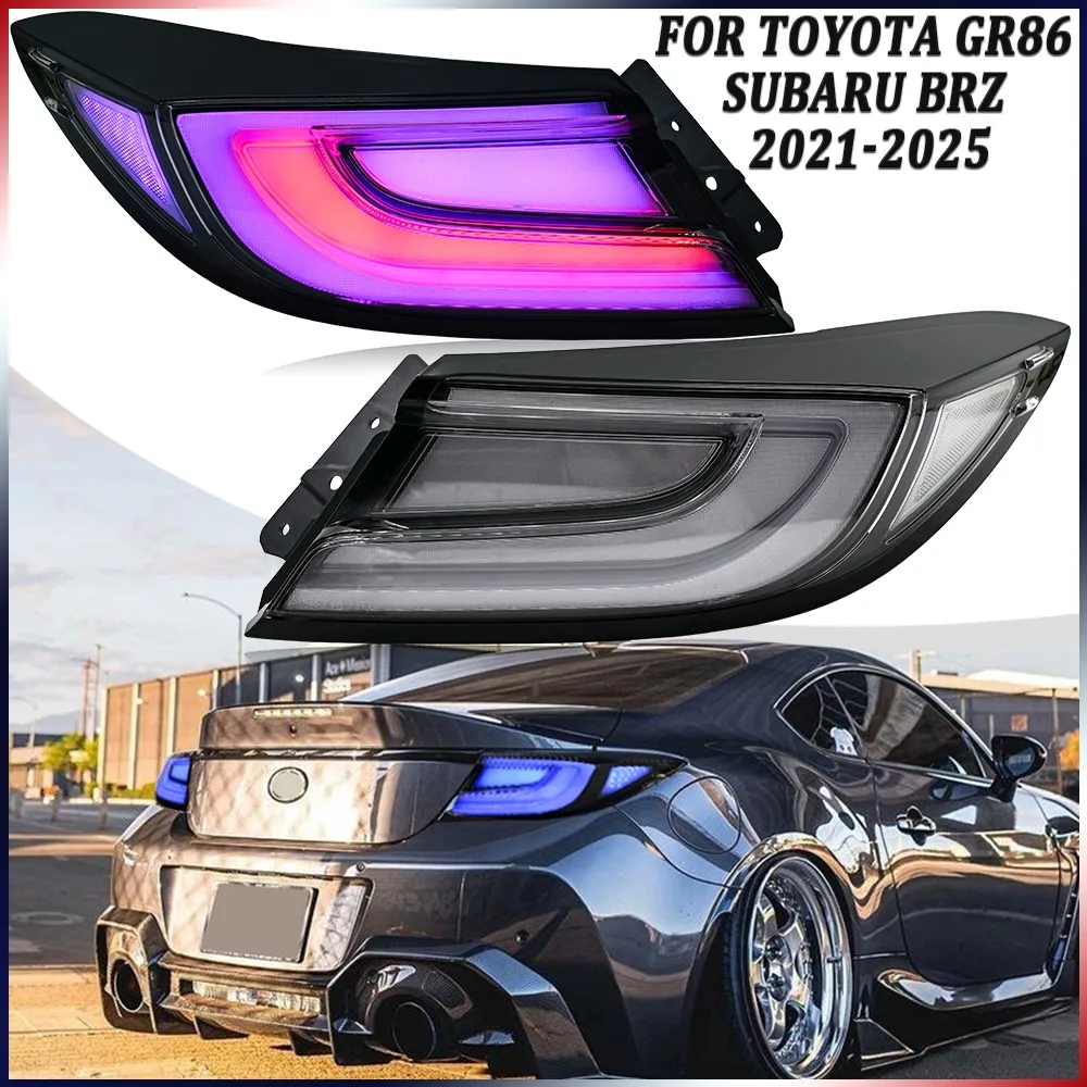 

1 комплект светодиодных задних фонарей RGB в сборе для Toyota GR86 Subaru BRZ 2021-2025, аксессуары для задних стоп-сигналов Plug and Play