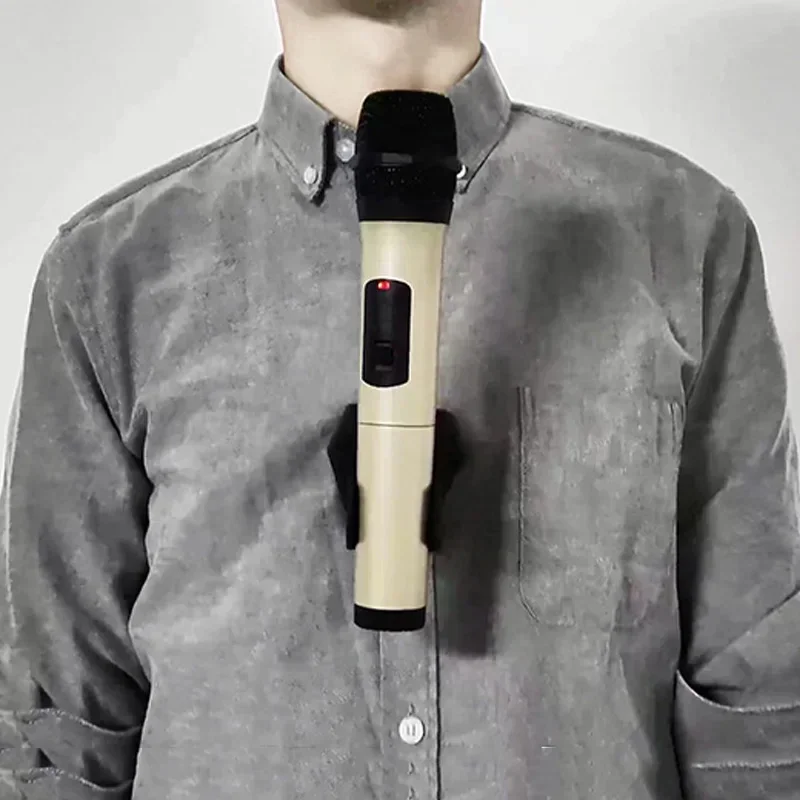 Unsichtbarer Mikrofonhalter Zaubertricks Ultimativer am Hals montierter Mikrohalter für Zauberer Bühne Straße Magia Zubehör Werkzeuge