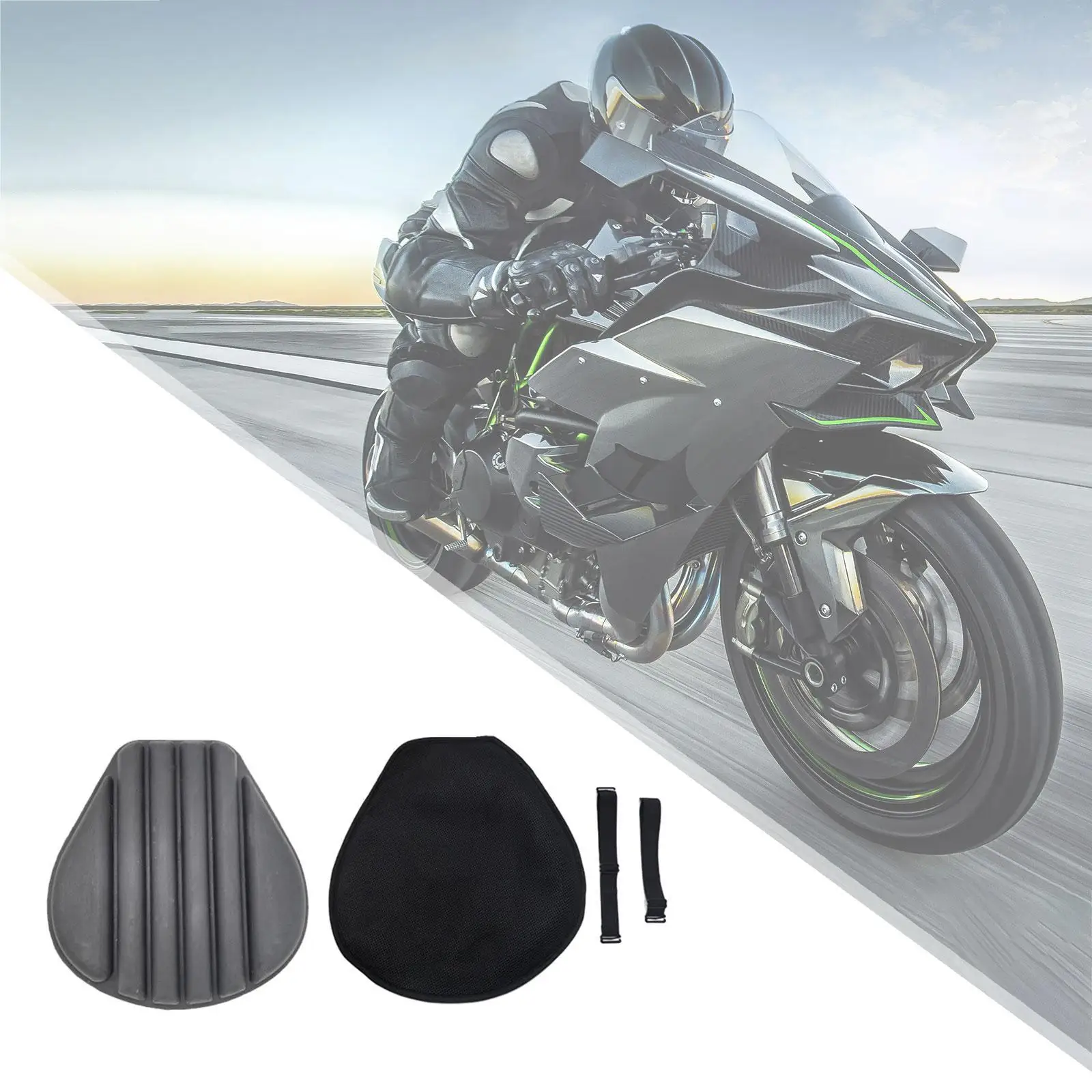 

Универсальная подушка для сиденья мотоцикла. Удобная амортизация. Прочность. Легко