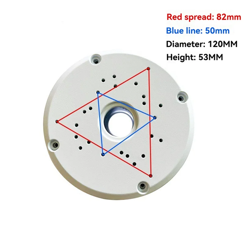 【ในสต็อก】กล่องแยกกล้องสายเคเบิลฐานลึกสําหรับกล้องโดม/IP ขายึดกันน้ําฐานพลาสติกวงเล็บโดมเฝ้าระวัง