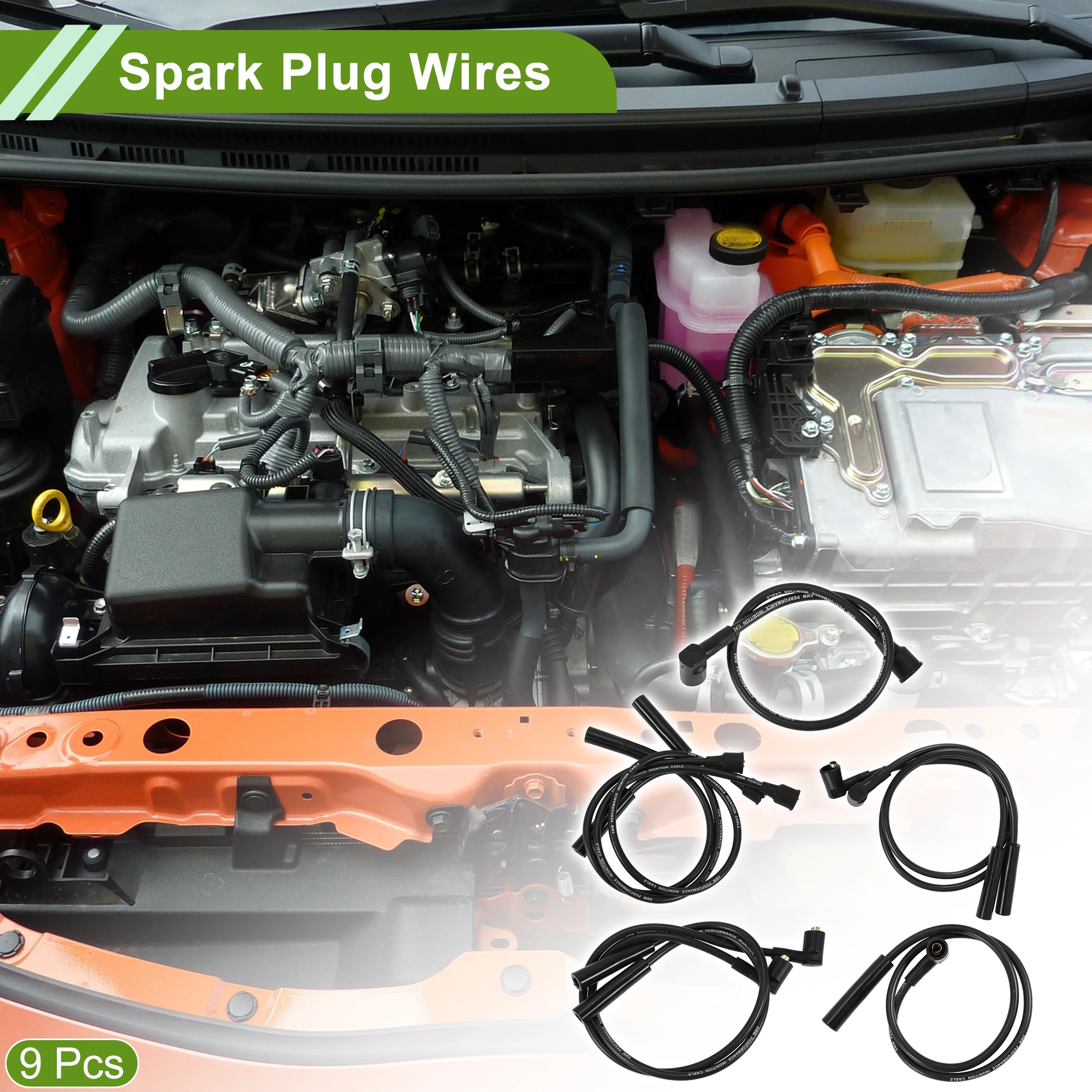 

Провода свечей зажигания UXCELL для Land Rover 88/109 1979-1984 для Range Rover 1969-2002, 8 мм, кабель жгута катушки зажигания, 9 шт.