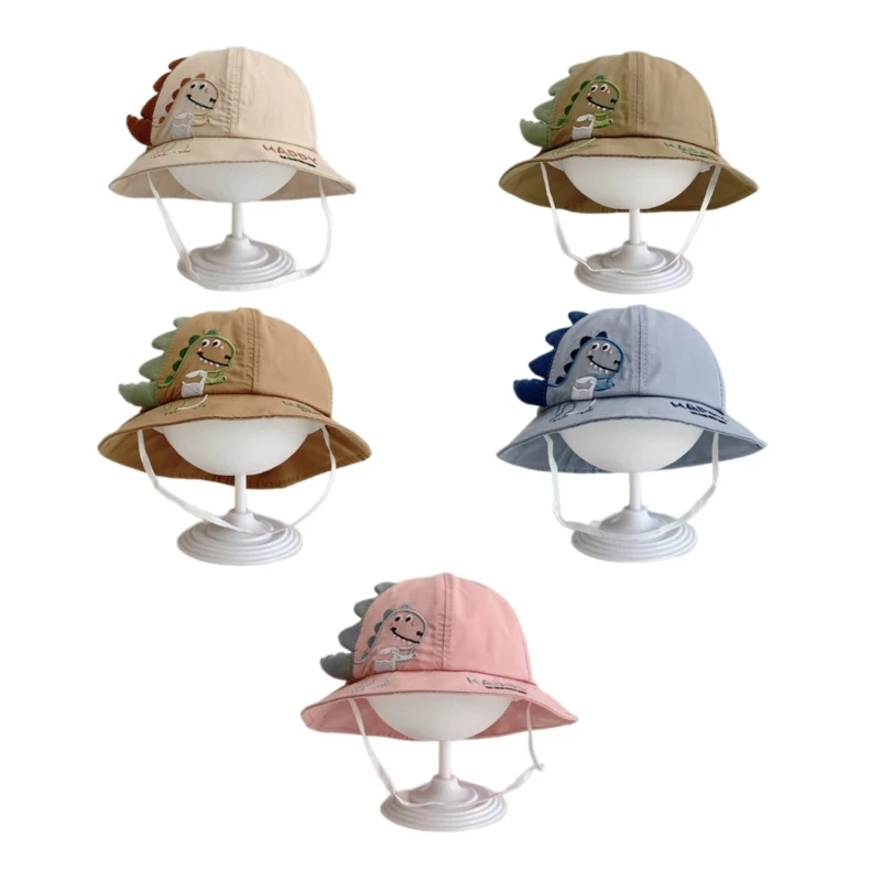 Comfortable Cotton Fisherman Hat Dinosaur Pattern Hat Fashionable Hat for Kids