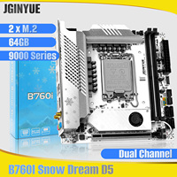 JGINYUE B760i ddr5 mini itx desktop Computer Motherboard LGA 1700 12th 13th DDR5 Memory RAM Latest mini itx B760i-Snow Dream D5