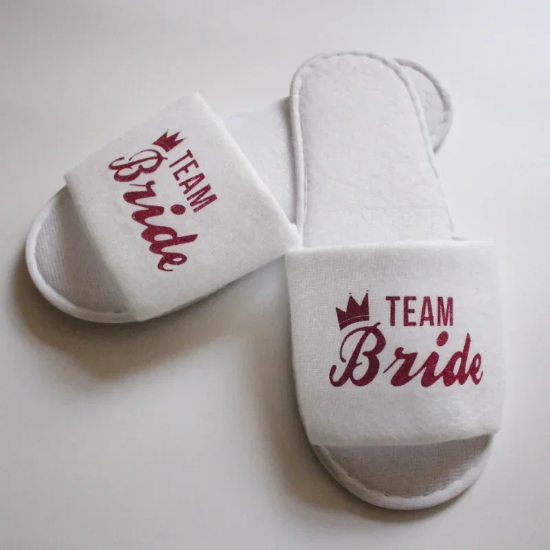 Bruiloft Bruid Om Slippers Te Zijn Team Bruid Douche Decoratie Bruidsmeisje Vrijgezellenfeest Zachte Slippers Dames Vrijgezellin Feestartikelen