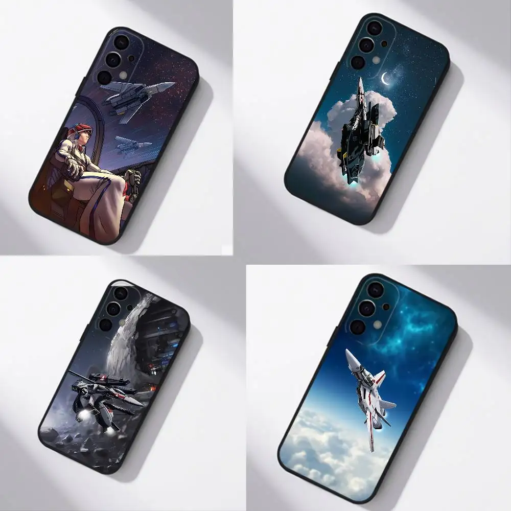 

R-Robotech Macross Shockproof Phone Case For Samsung S25,S24,S21,S22,S23,S30,Ultra,S20,Plus,Fe,Lite,5G Black Cover
