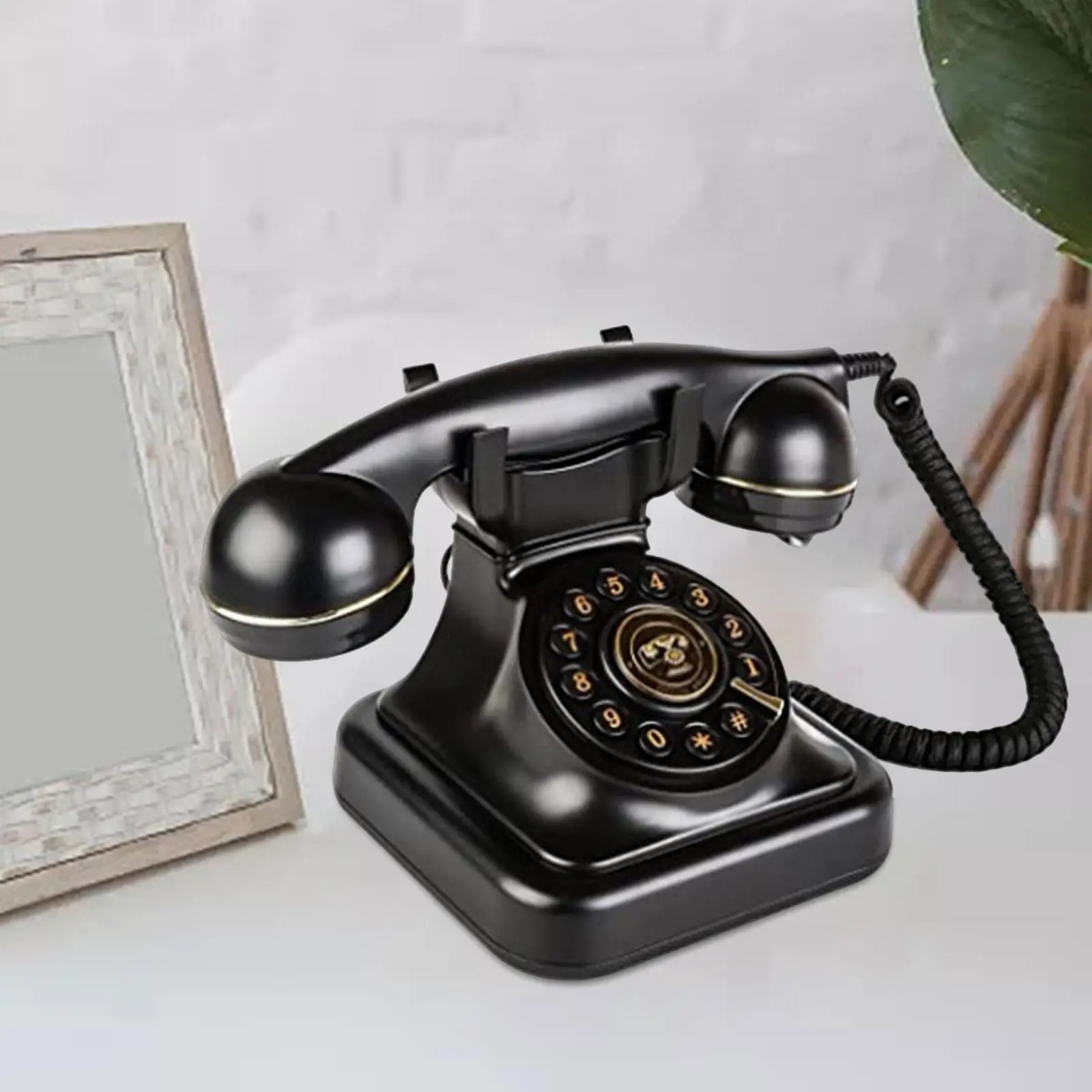 Vintage Corded Phone Old Fashioned Fixed Phone for Hotel Desk Decorations