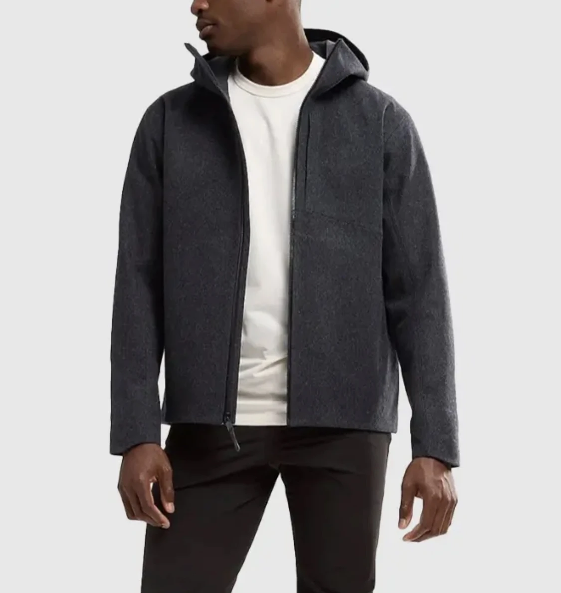 

Мужская повседневная шерстяная куртка SawyerHoody для активного отдыха, зимнее пальто, удобная теплая ветровка с капюшоном, деловой стиль, длинная...