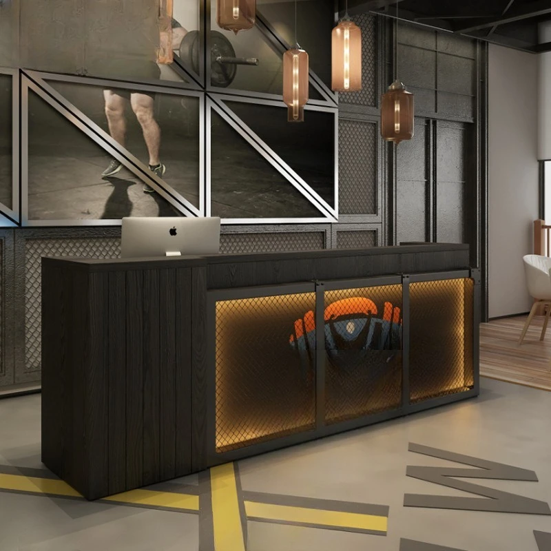 

Gym bar, retro industrial style dance studio restaurant cabinet