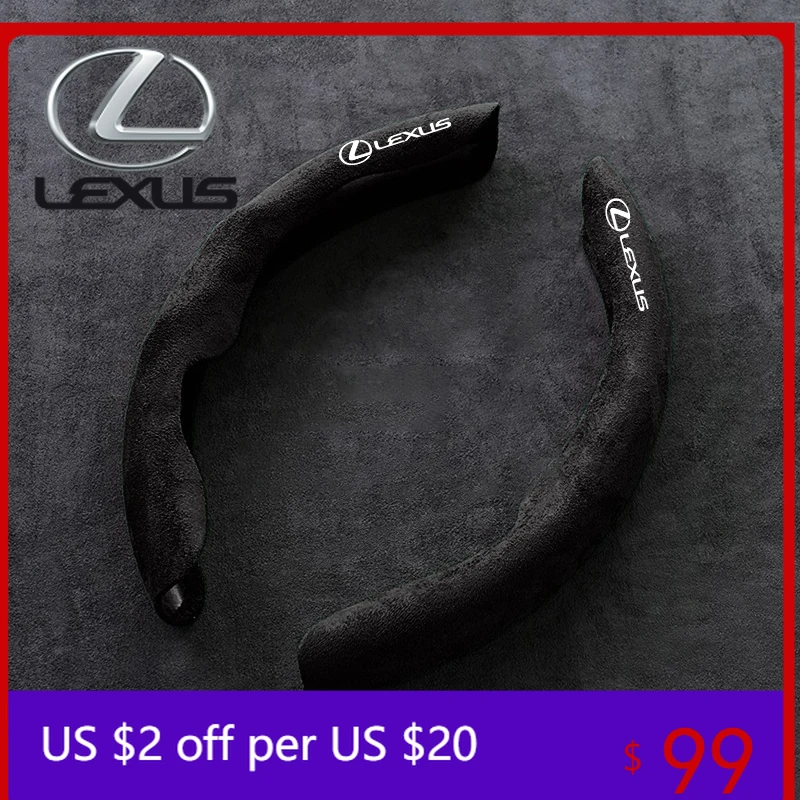 

Interior Mouldings Suede Car Steering Wheel Cover DIY Hand Sewing Soft Leather Braiding Cover For Lexus F SPORT ES RX NX LS UX L