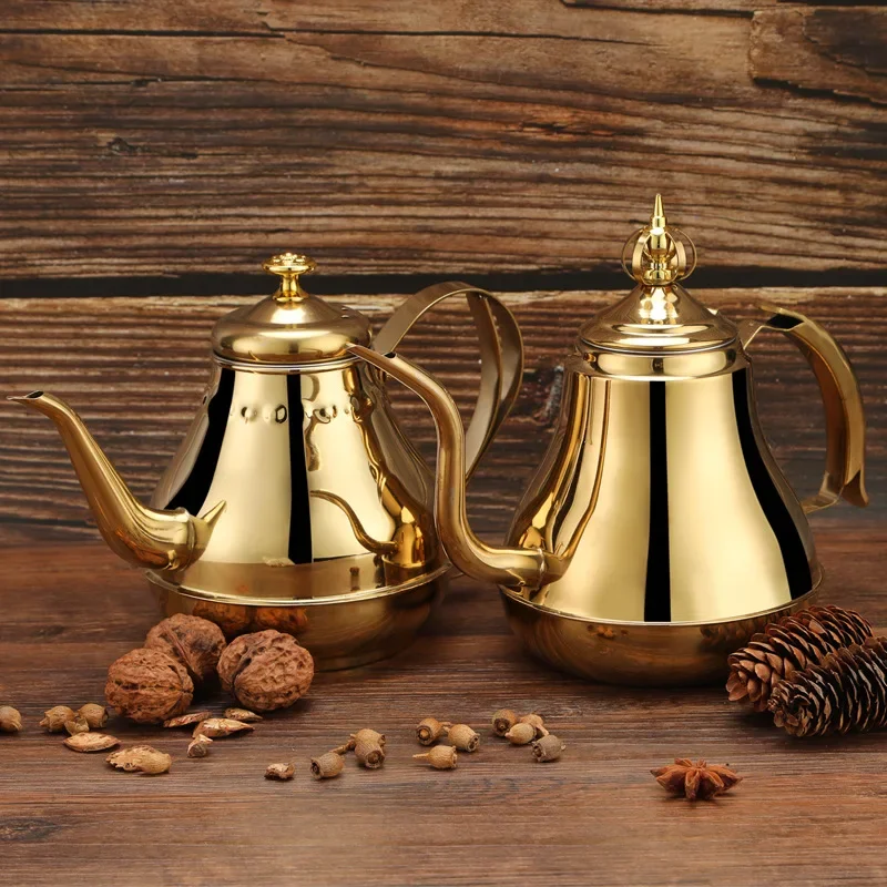 1.2/1.8L Teapot with Tea Filter 304 Stainless Steel Coffee Tea Pot Water Kettle Induction Cooker Stove Universal Kitchen Tool - view 3