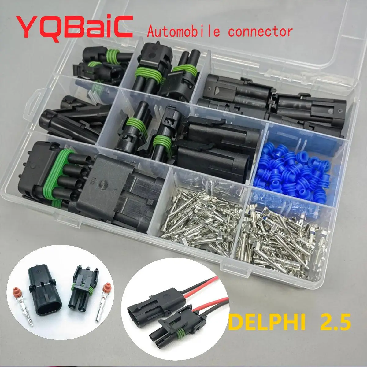 Автомобильный кабельный разъем серии Delphi GM 2,5 мм - 1P 2P 3P 4P 6P Мужская и женская розетка инжектора Водонепроницаемая