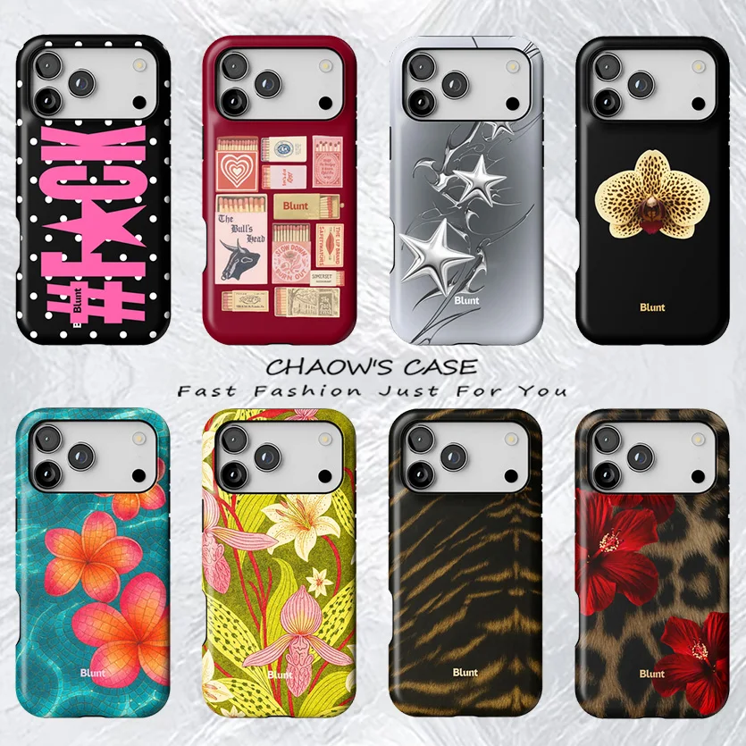 

Luxury BluntS Retro floral Phone Case for iPhone 17 17e 16e 16 15 14 13 12 11 Air Pro Max Plus Double-layer Back Cover