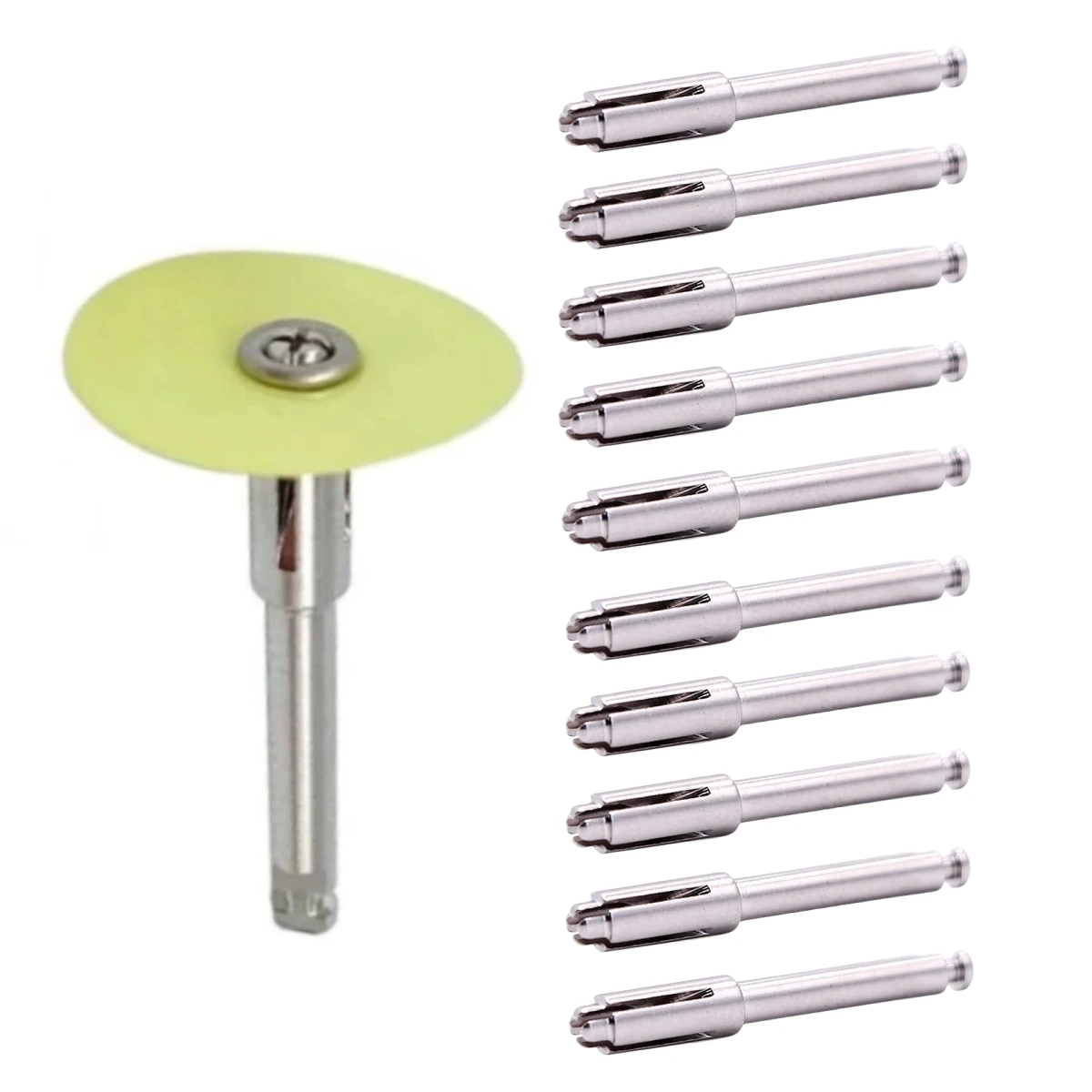 10 pcs Dental Polishing Disc Mandrel  Polishing Discs Holding Rod RA Shank Rotary Tool Dentist Technician Tool 2.35mm Disc Chuck