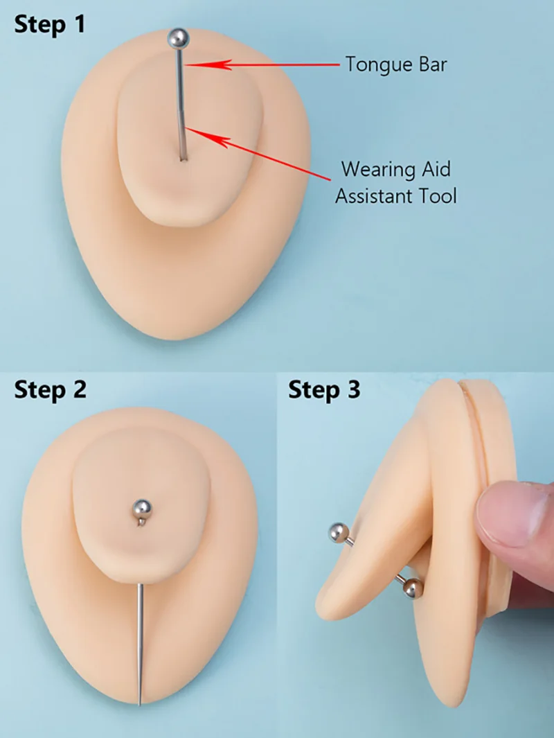 Chirurgenstahl-Körperpiercing-Werkzeug-Set, professionelle Nadeln, Klemmzange, Handschuhe, Zugstift, Werkzeug für Lippen, Nase, Nabelpiercing-Set, Schmuck – Detail 13