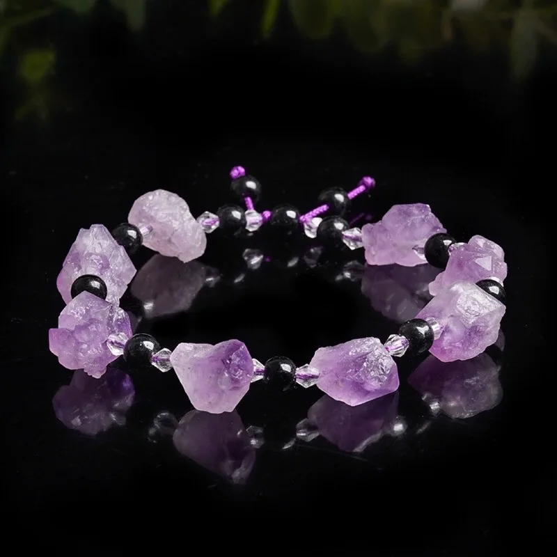 Natural Amethyst Body-purify Slimming Bracelet Stone Energy Bracelets for Women Men Fatigue Relief Healing Yoga