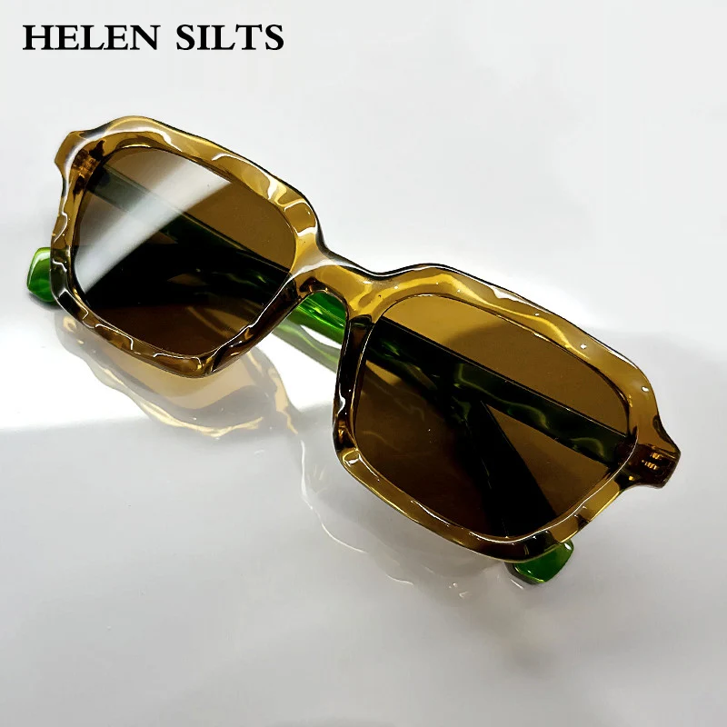 

Retro Wave Square Sunglasses For Women Brand Designer Punk Colorful Sun Glasses Men Vintage Shades Female UV400 Oculos