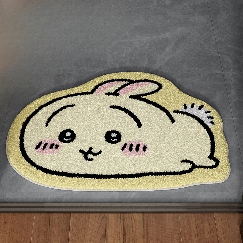 Chiikawa Usagi Hachiware cartoon home bedroom entrance non-slip wear-resistant rubber floor mat high-value home decoration gift