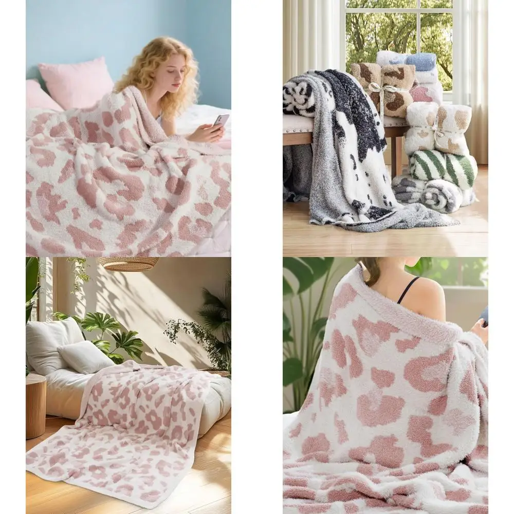 

Ультрамягкий уютный плед с леопардовым принтом, легкий плюшевый плед с дизайном гепарда для дивана, кровати, софы, 60x80 дюймов, розовый