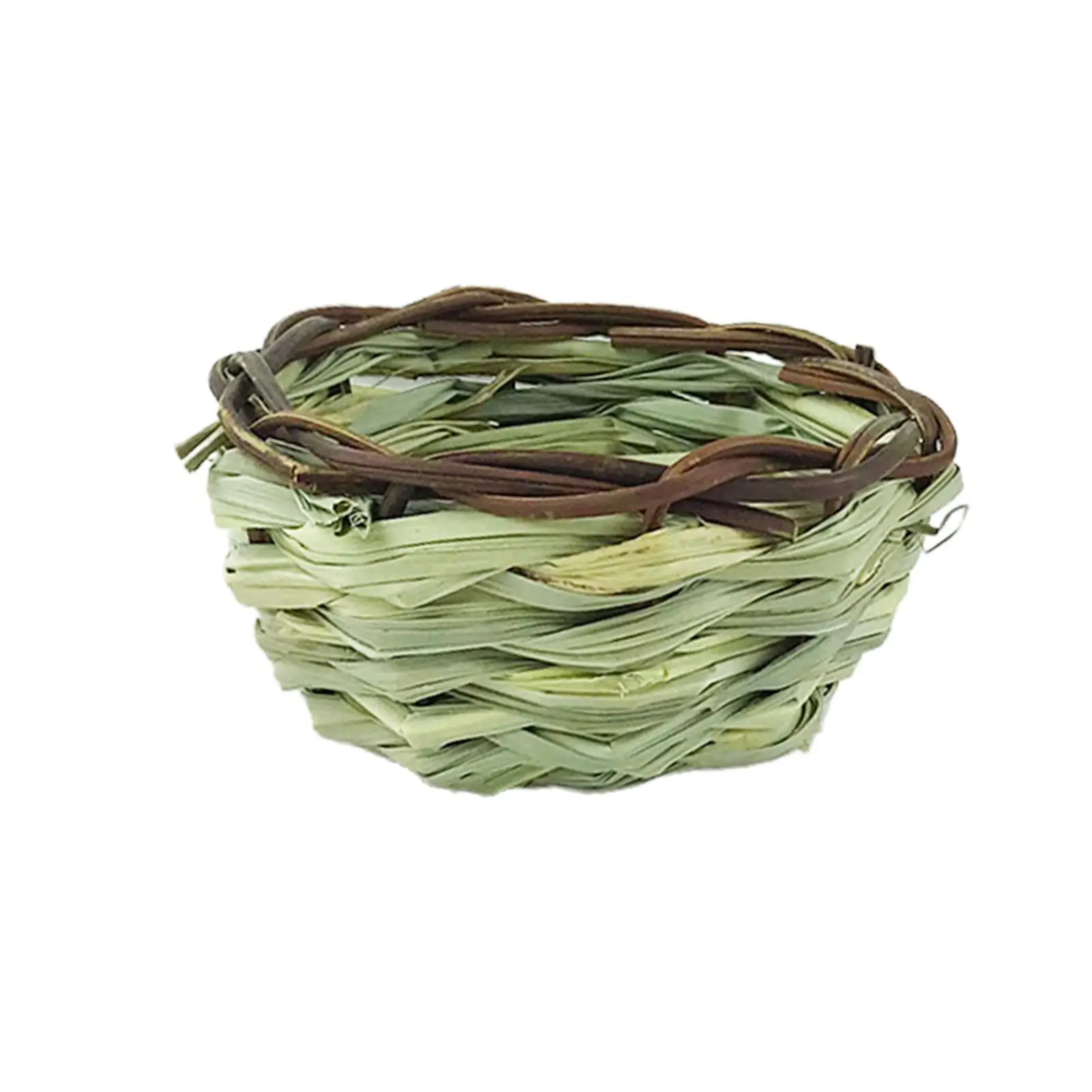 Bird Nest Birdhouse Pocket Nest Grass Woven Resting Backyard Bird Hut for Sparrow Canary Hummingbird Chickadee Wicker Finch