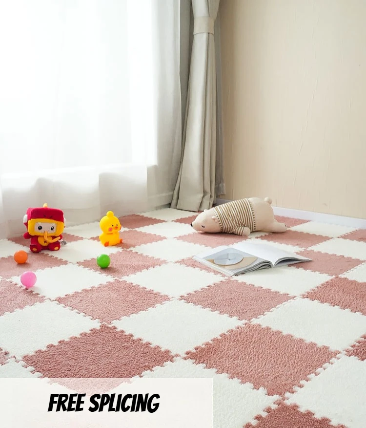 

Меховые лоскутные коврики для гостиной Прикроватный лоскутный коврик Ковер в спальне Нескользящий ковер Пятностойкий Легко чистится