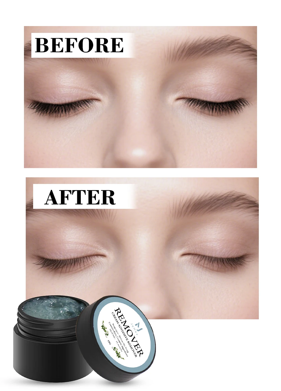 JOMAY 15g Wimpernverlängerung Kleberentferner Falsche Wimpern Make-up-Entferner Werkzeug Falscher Wimpernkleber Entferner Professioneller UV-Kleber – Detail 5