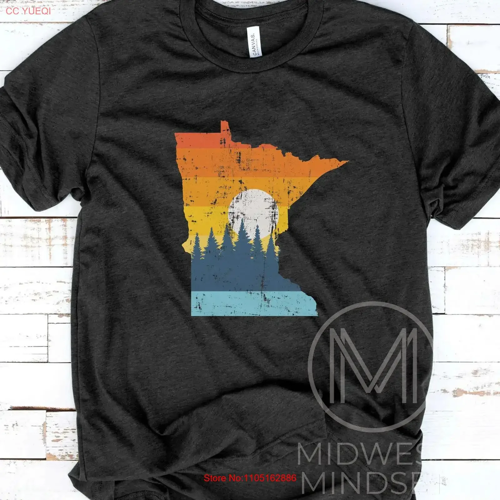 

Minnesota T Shirt Retro Vintage MN State Up North Family Vacation Lake Life Matching vintage Washed homme Slightly