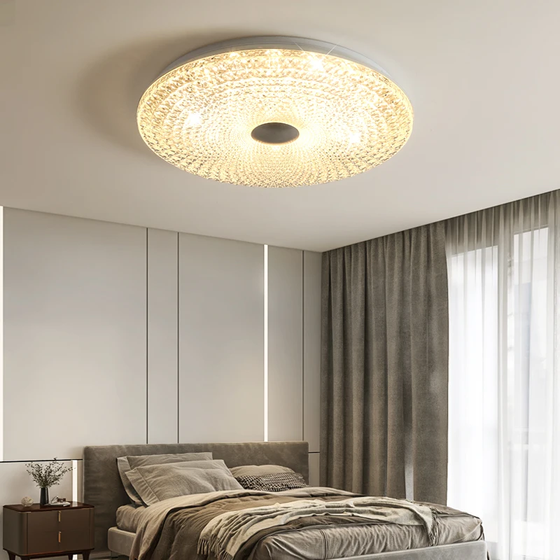 

2024 Simple Modern Circular LED Ceiling Light Luxury Light Creative Bedroom Lamp Living Room Light Warm Romantic Restaurant Lamp