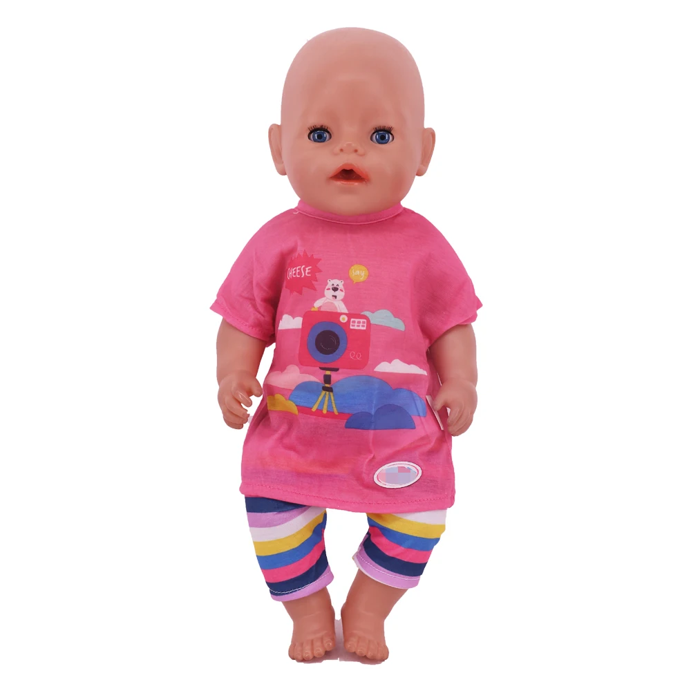 Doll Clothes Cute Dress Man 's Suit For 43cm Baby Reborn&18inch Girl American Doll Accessories Our Generation Baby Girl' Clothes