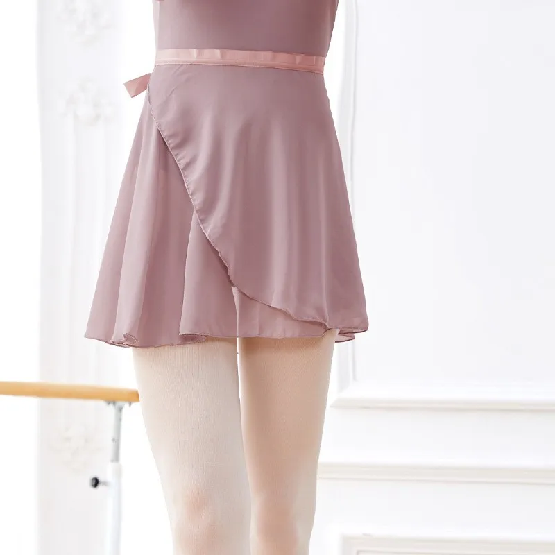 18 Color Ballet Dance Skirts Chiffon Pettiskirts Girl Ballet Dance Tulle Skirt Pull-On Wrap Pleated Skirt With Adjustable Band