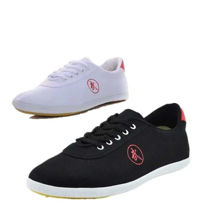 Martial Arts White Shoes Unisex Adult Exercise Chinese Traditional Old Beijing Tai Chi Kung Fu Team Performance Match Men Women