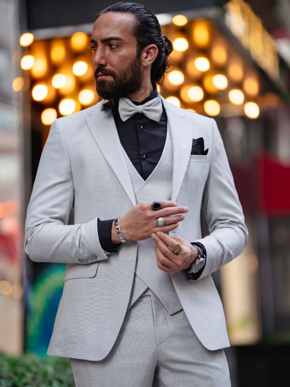 Summer Breathable Men's Linen Suits Beach Wedding Tuxedo Grey Handsome Man Slim Fit Suit Set Formal Business Outfit On Sale