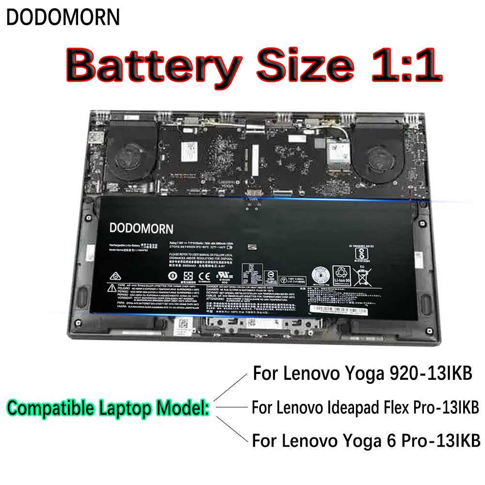 Baterai Laptop L16M4P60 Kualitas Tinggi L16M4P61 untuk Lenovo YOGA 920,YOGA 6 Pro-13IKB,Yoga 920-13IKB 80Y7002XGE 5B10N01565