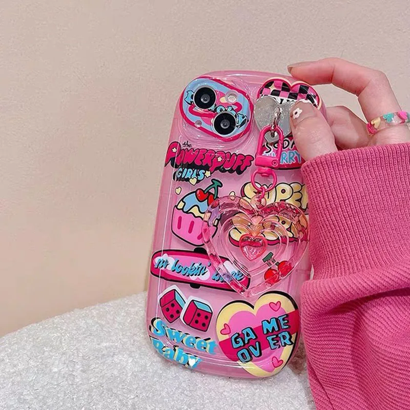 Graffiti Love Heart 3D Pendant Case For iPhone 14 13 15 Pro Max 11 12 Mini 14 Plus XS Max XR X 7 6 6S 8 Plus SE TPU Phone Cover