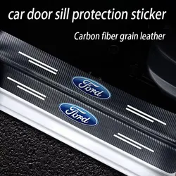 Car Sticker Protector Strip Auto Door Sill Welcome pedal Film For Ford Ecosport Edge Figo Flex Focus Fusion Fiesta Accessories