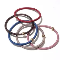 50Pcs Korean Women Elastic Hair Bands Golden Plated Rubber Hair Ties Scrunchies For Girls Ponytail Holder Hair Rings Rope - Image 5