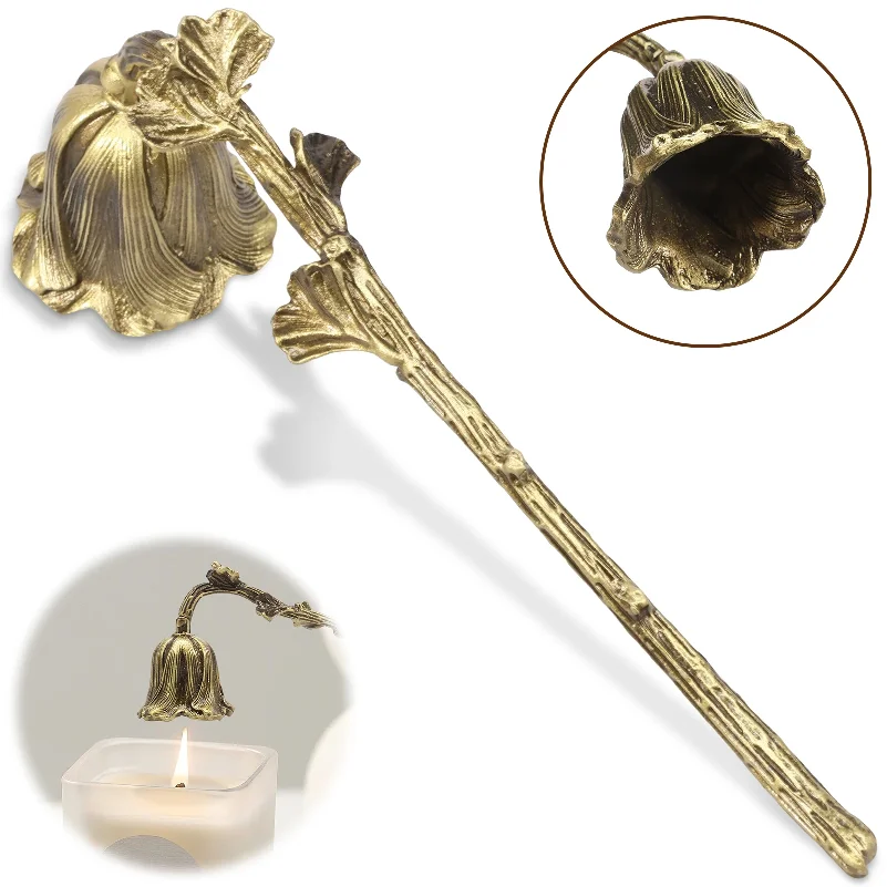Candle Snuffer Aluminum Alloy Candle Snuffer Exquisite Candles Shade Flower Shape Candles Extinguisher for Table Home Decoration