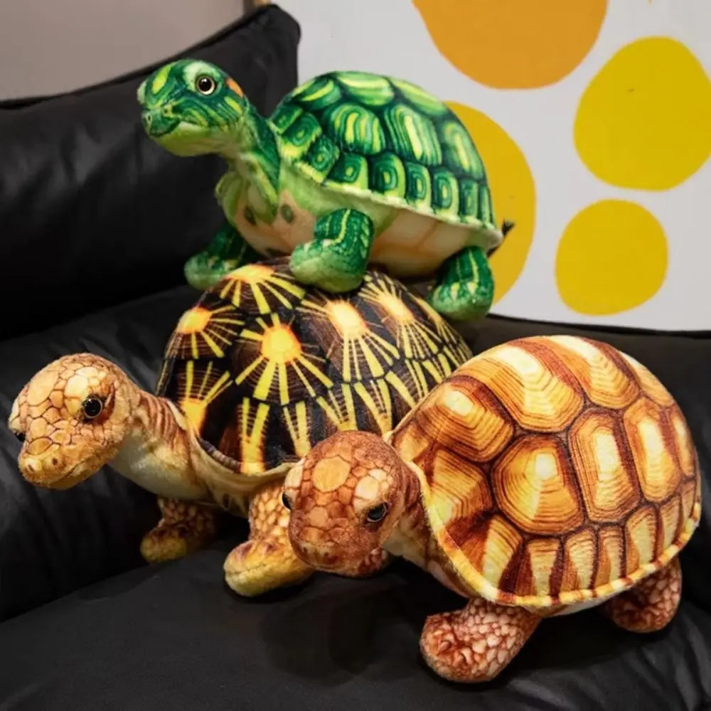 Jouet en peluche de tortue de dessin animé pour enfants, tortue en peluche douce, jet de beurre réaliste, oreiller en peluche