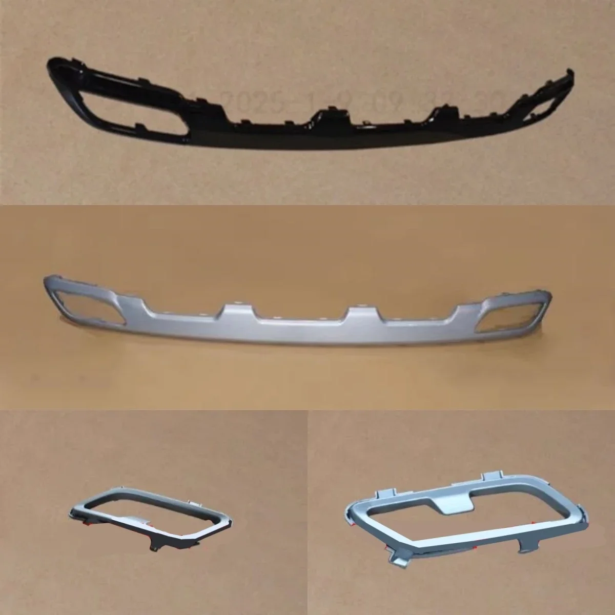 Rear Bumper Under Guard Rear Exhaust Pipe Cover for Chery Tiggo 3X Plus 3X Car Bumper Trim Auto Accessories