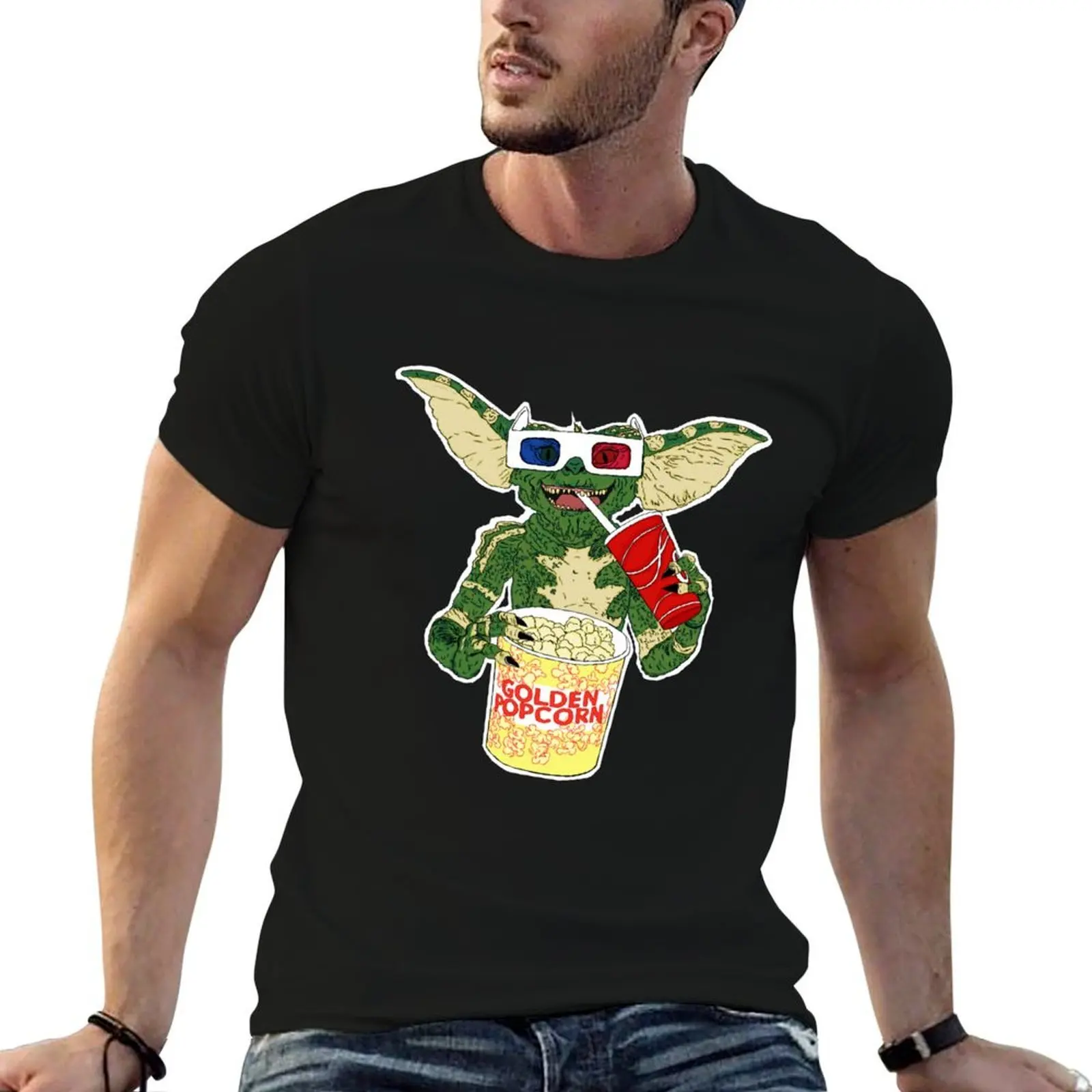 

Popcorn Gremlin T-Shirt man t shirts cotton man graphic t shirt T-Shirt