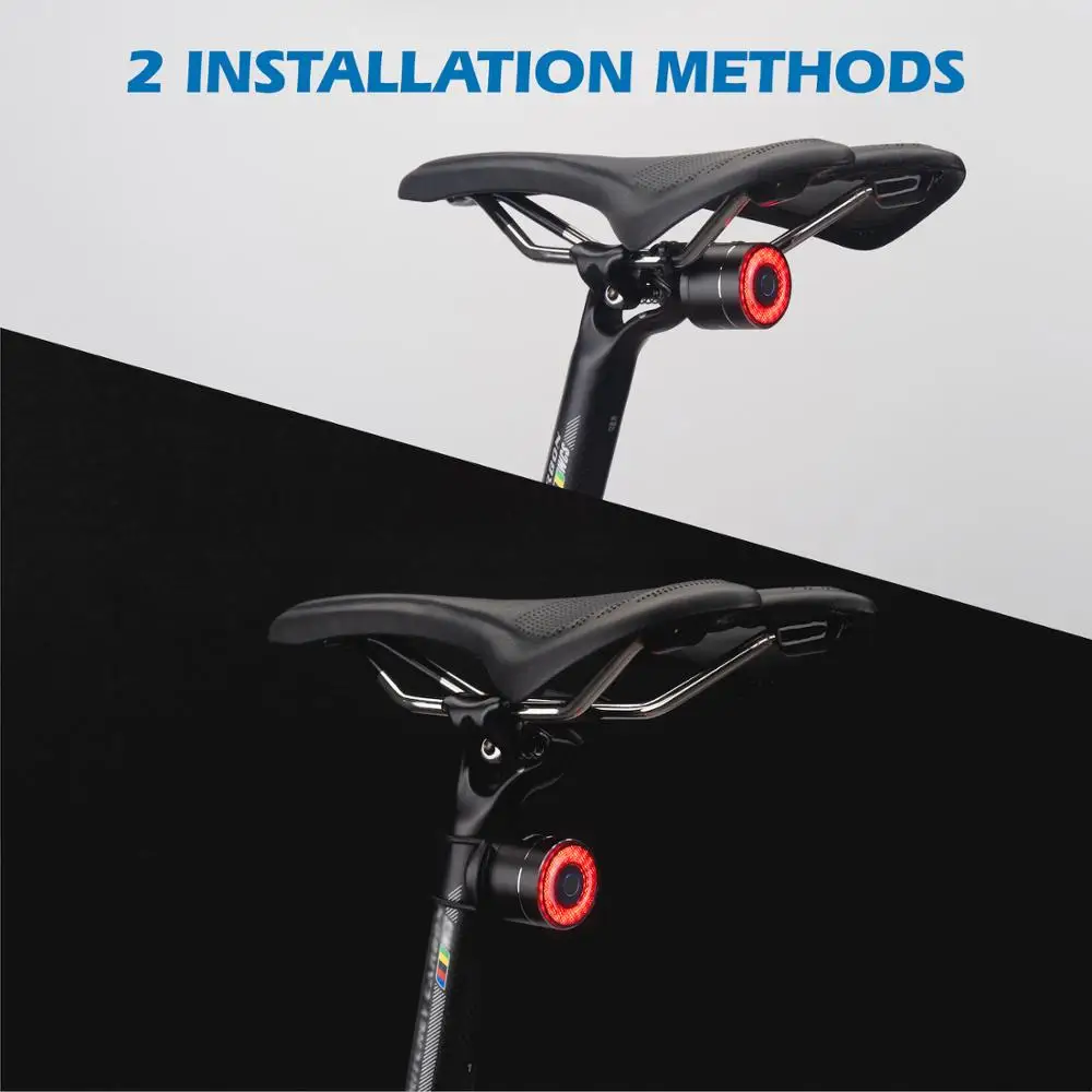 Antusi Bicycle Smart Auto Brake Sensing Light IPx6 Waterproof LED Charging Cycling Taillight Bike Rear Light Accessories Q3