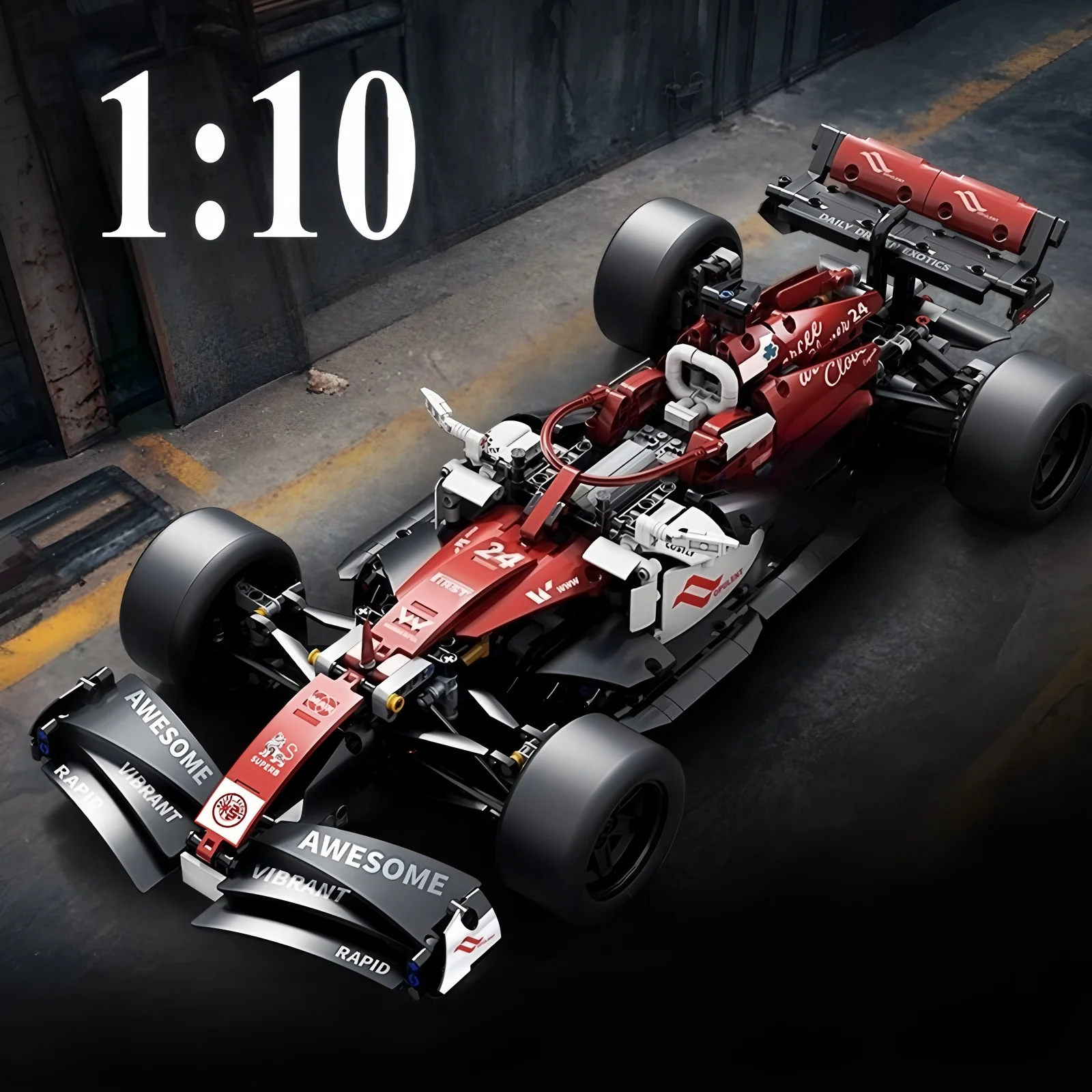 racing cars, racing car models, 1:10 DIY super sports car building block puzzle toys, children's and adult gifts